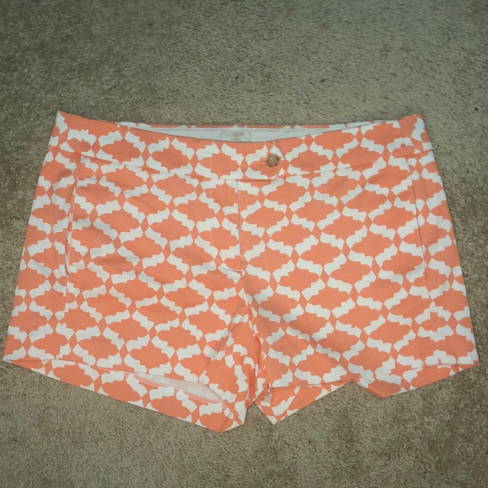 J. Crew Orange Salmon Colored Patterned